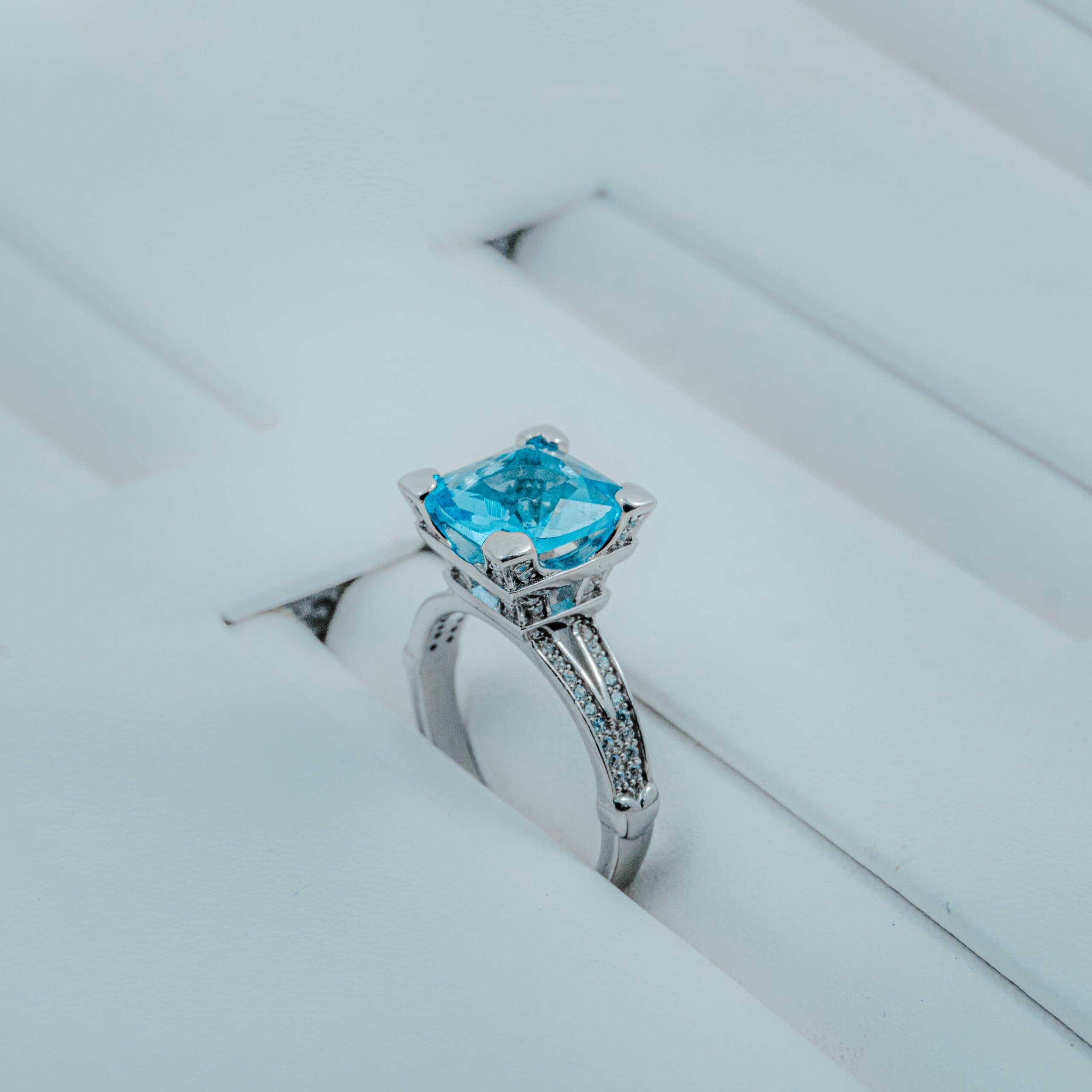 Azure Radiance Aquamarine Ring