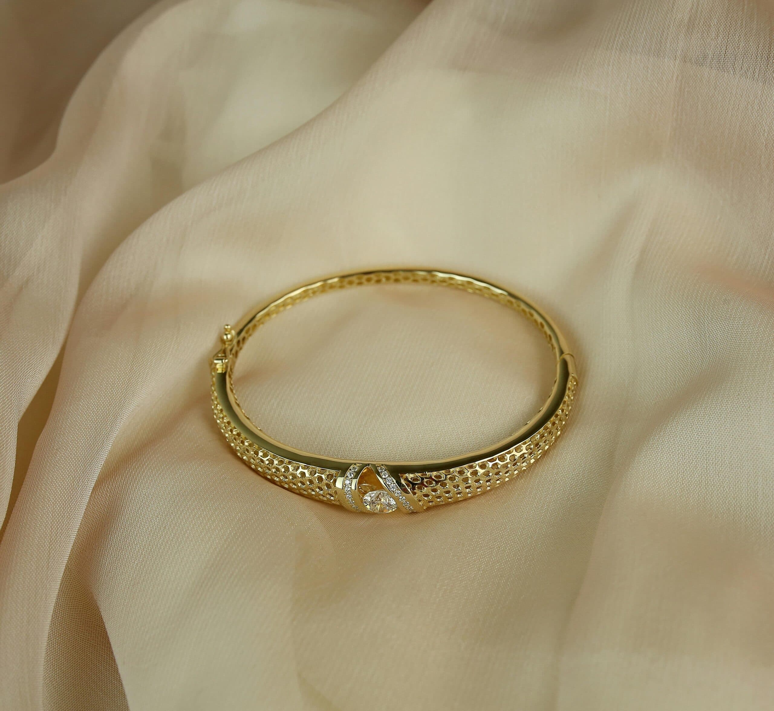 Royal Diamond Accent Gold Cuff