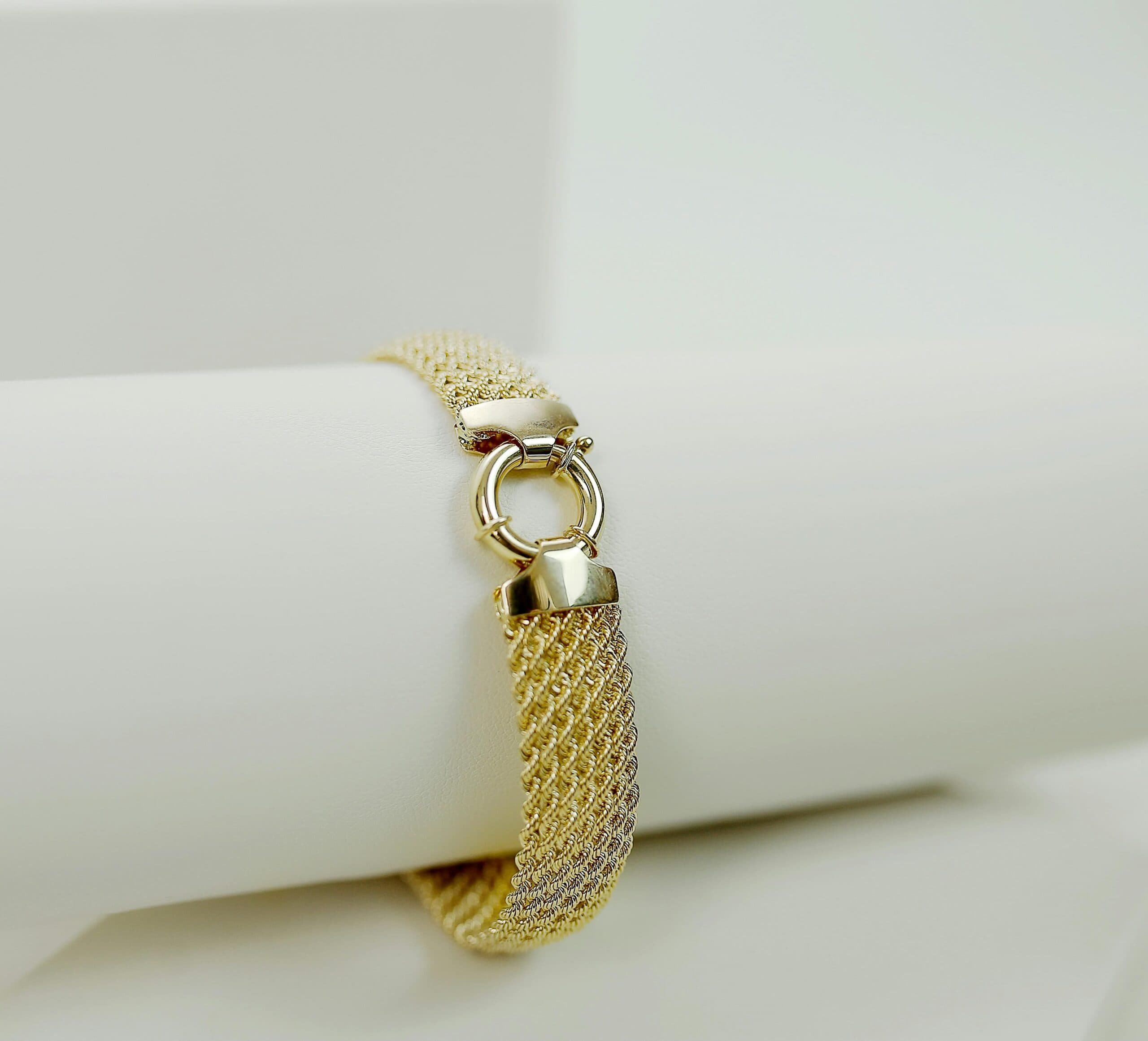 Golden Cascade Multi-Chain Bracelet