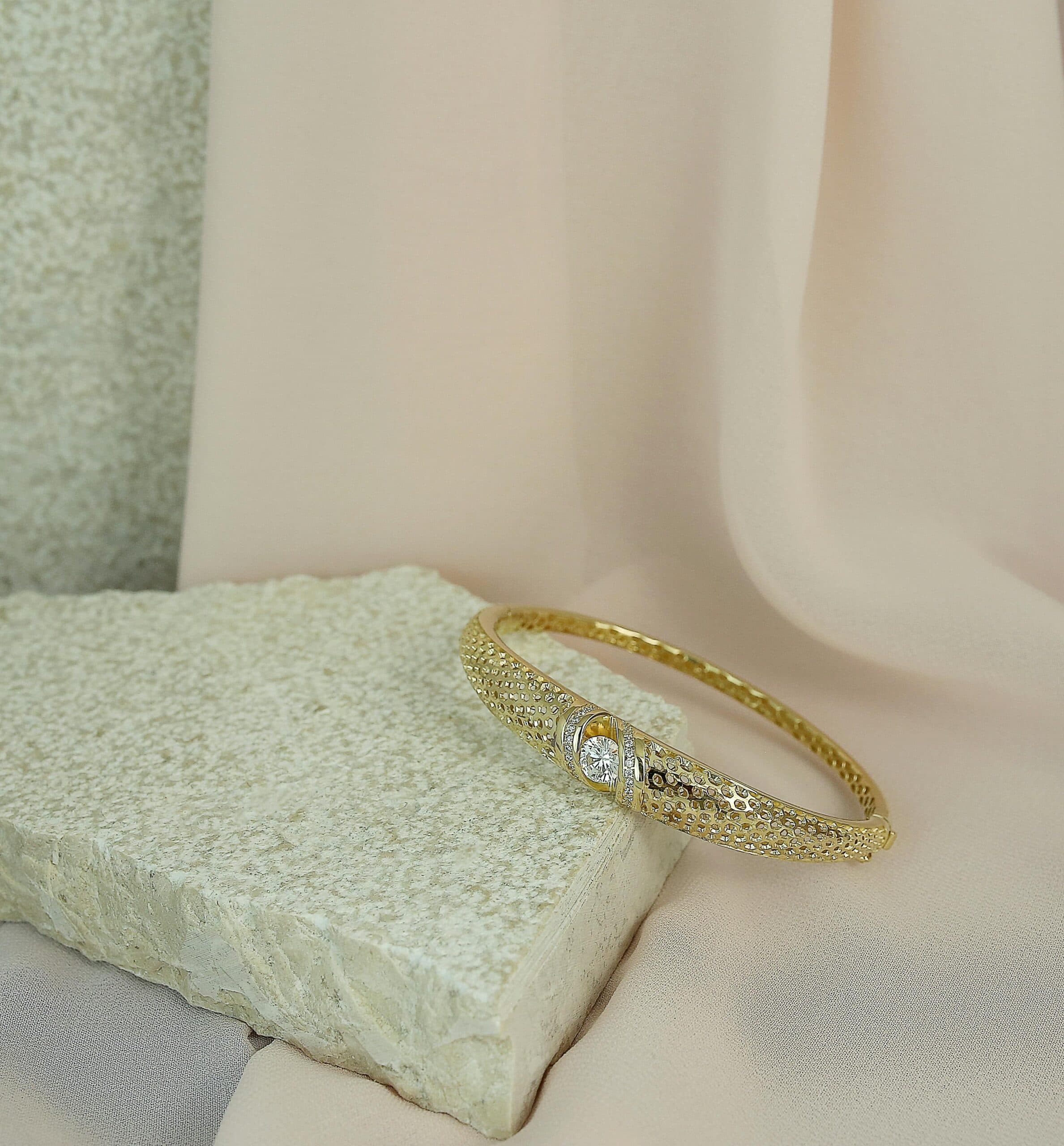 Royal Diamond Accent Gold Cuff 2