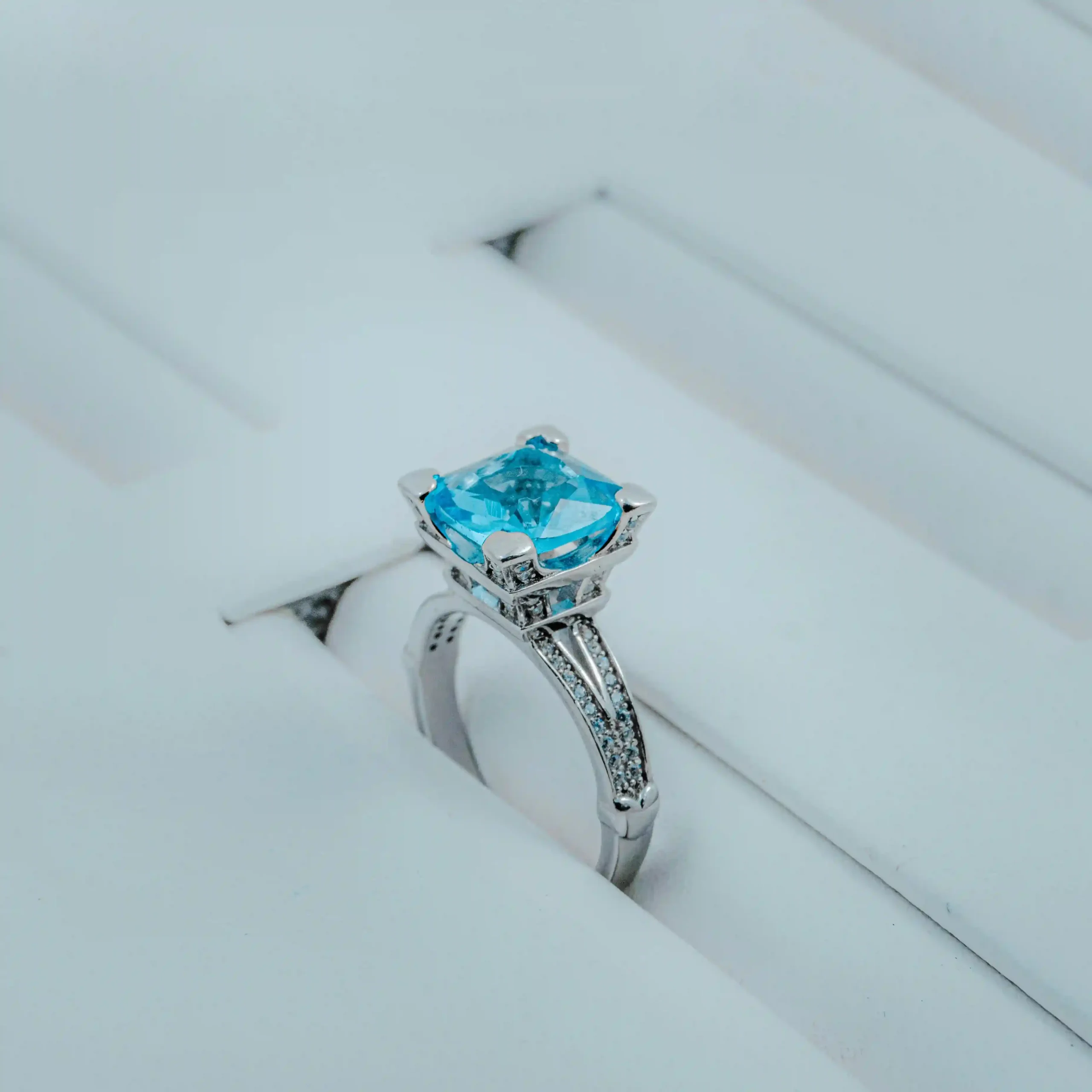 Azure Radiance Aquamarine Ring