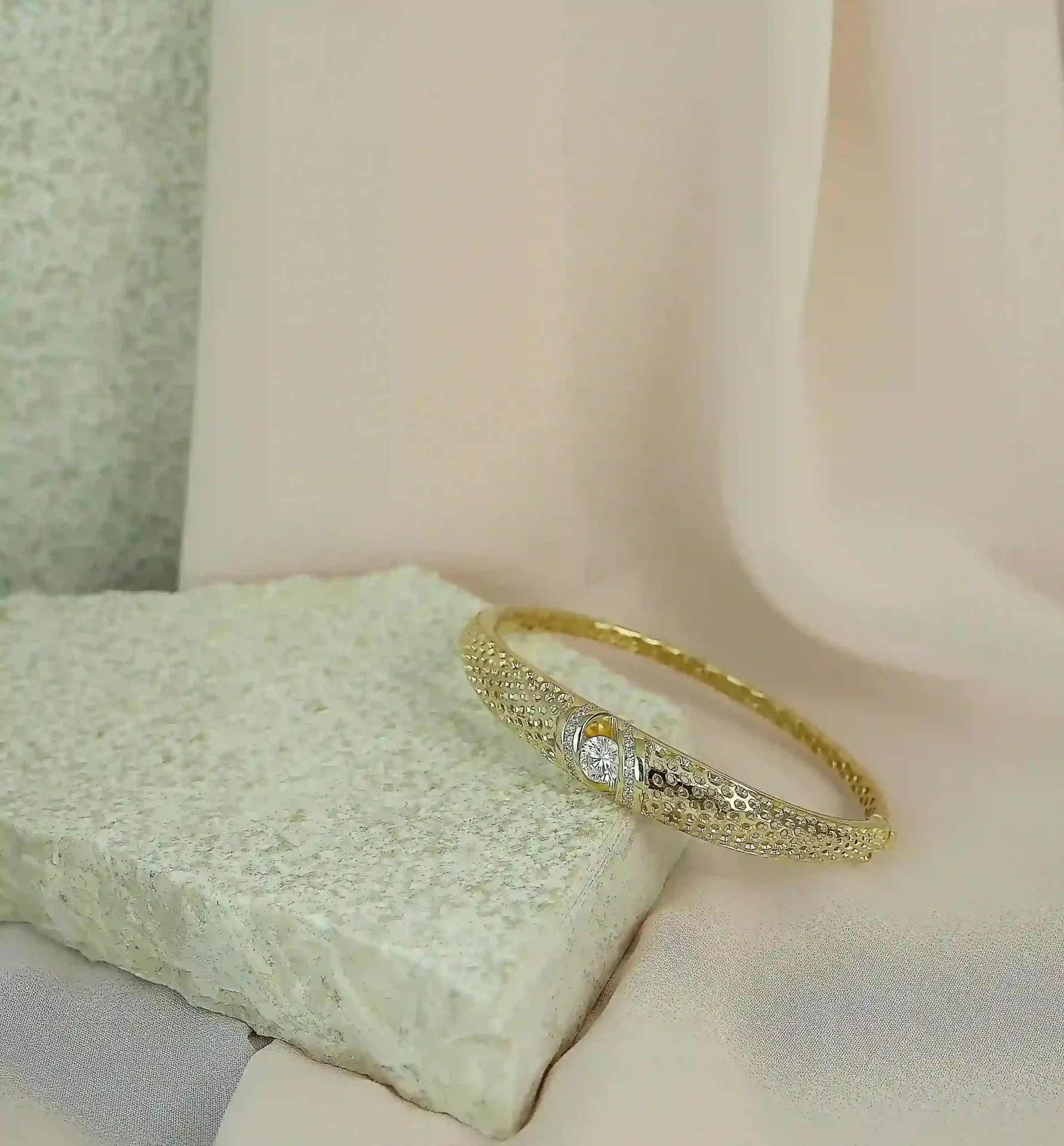 Royal Diamond Accent Gold Cuff 2
